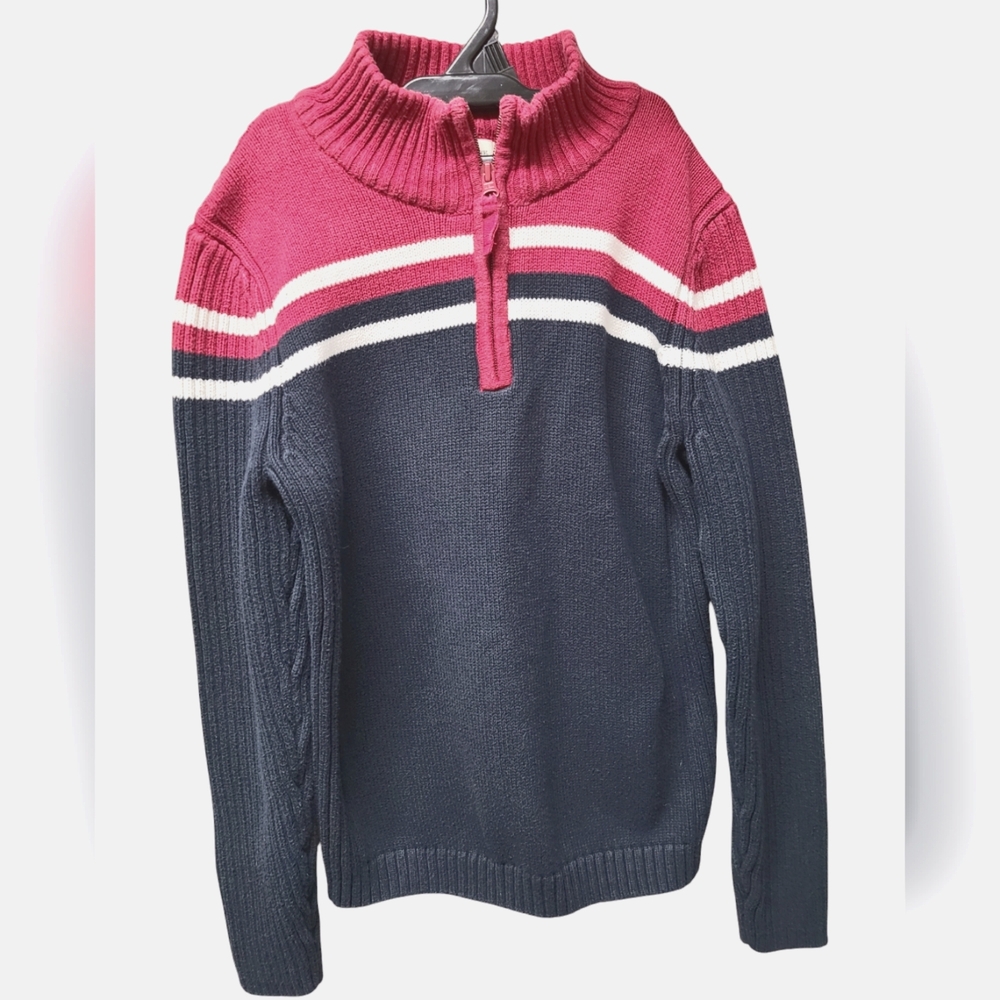 St johns bay boys ribbed quarter zip sweater PS
